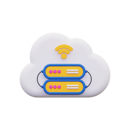 Cloud server 3D Icon