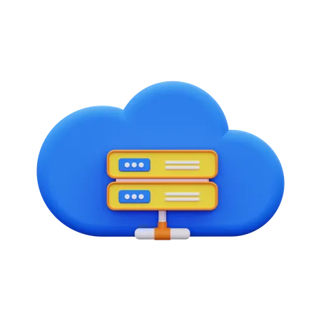3 D Cloud Server Icon 3D Icon