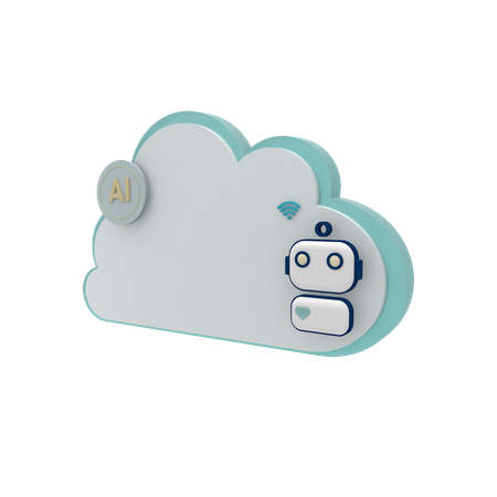 Cloud Server Ai Mode  3D Icon