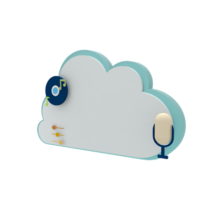 Cloud-Server-Audio-Stimmung  3D Icon