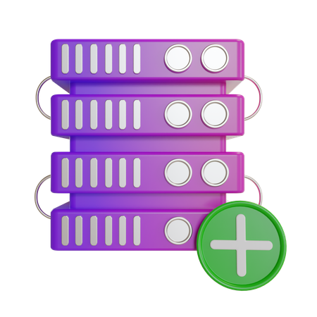 Cloud Server Connection Add  3D Icon