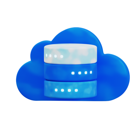 Cloud Server Database  3D Icon