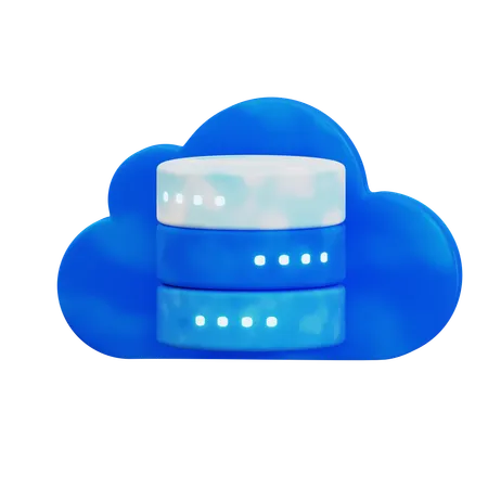 Cloud Server Database  3D Icon