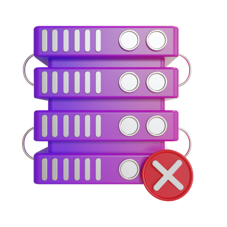Cloud Server Disconnected  3D Icon