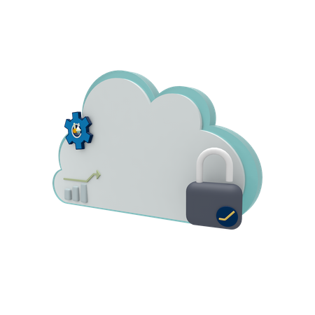 Cloud-Server-Entsperrmodus  3D Icon