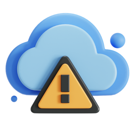 Cloud Server Error  3D Icon