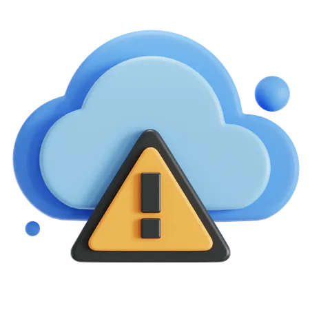 Cloud Server Error  3D Icon