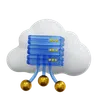 Cloud Server Icon Representing Data Storage and Economy