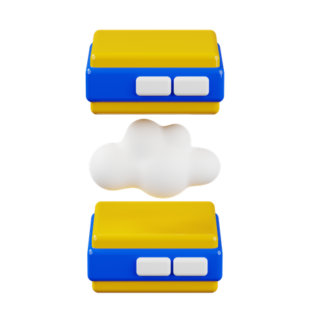 Cloud Server Sharing  3D Icon