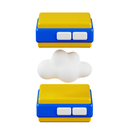 Cloud Server Sharing  3D Icon