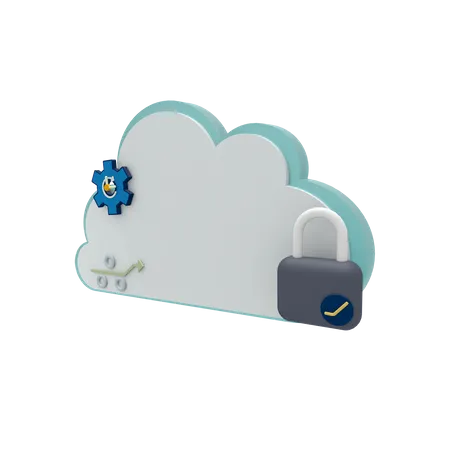 Cloud-Server-Sperrmodus  3D Icon