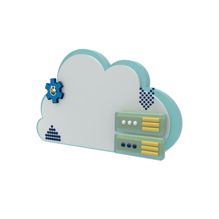 Cloud Server Transfer Mode  3D Icon