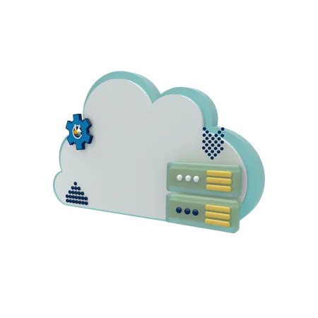 Cloud Server Transfer Mode  3D Icon