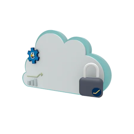 Cloud Server Unlock Mode  3D Icon