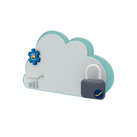 Cloud Server Unlock Mode 3D Icon