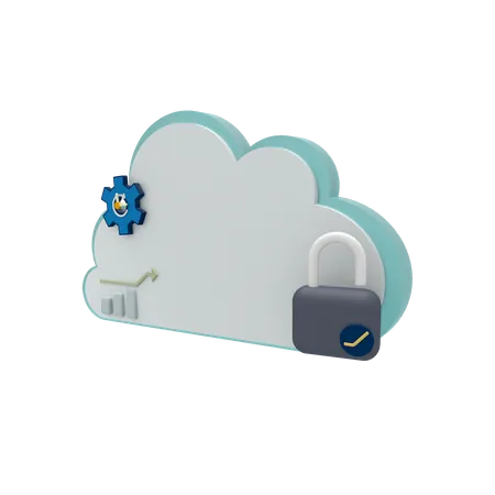 Cloud Server Unlock Mode 3D Icon