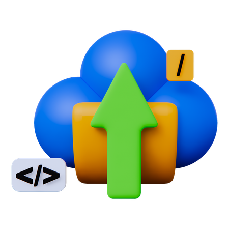 Cloud-Server-Upload  3D Icon