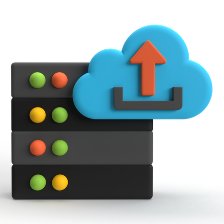 Cloud-Server-Upload  3D Icon