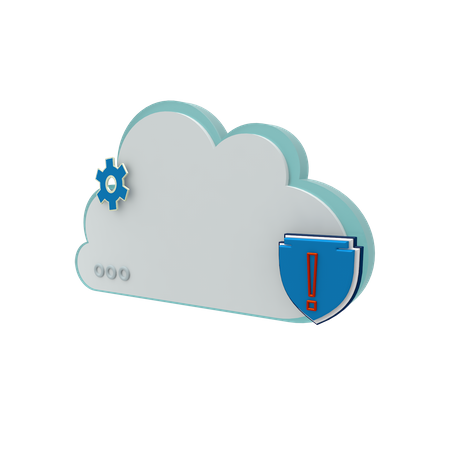 Cloud-Server-Warnmodus  3D Icon