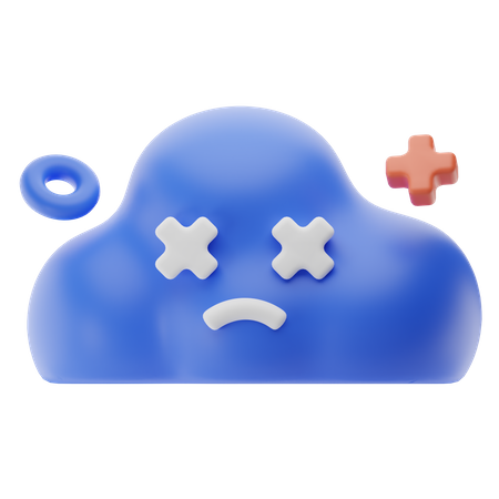 Cloud servers down  3D Icon