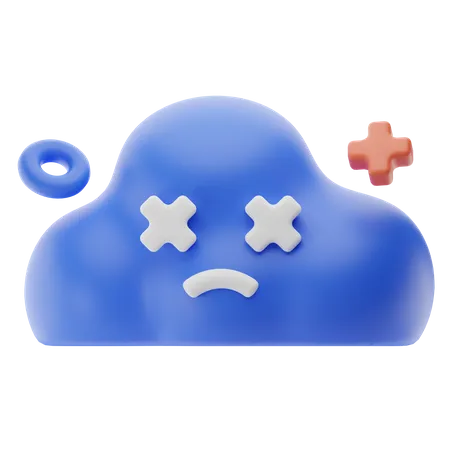 Cloud servers down  3D Icon