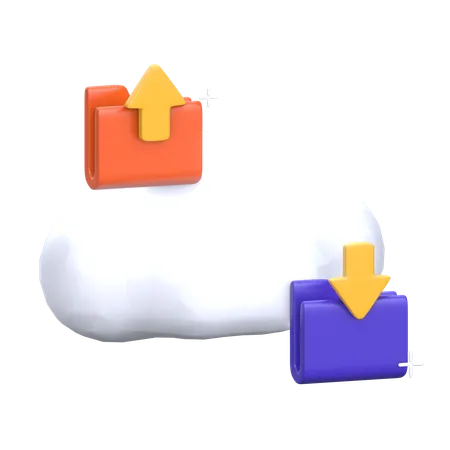 Cloud Service 3 D Icon 3D Icon