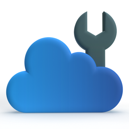 Cloud Service  3D Icon