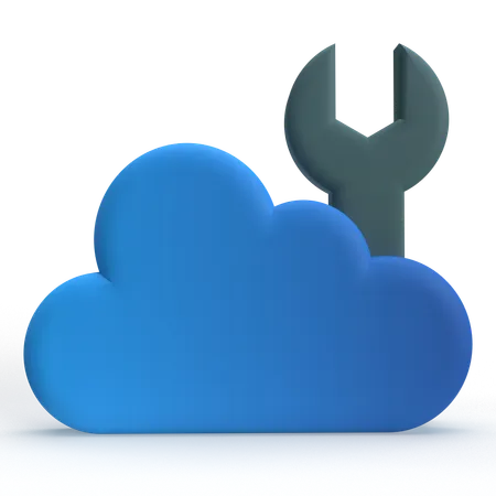 Cloud Service  3D Icon