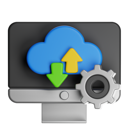 Cloud Service  3D Icon
