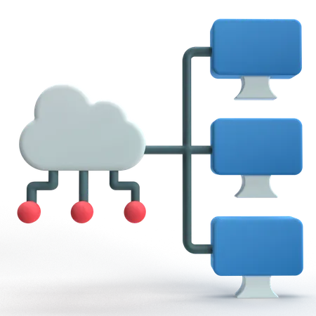 Cloud Service  3D Icon