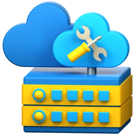 Cloud Service  3D Icon