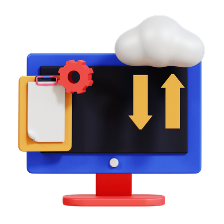 Cloud Service  3D Icon