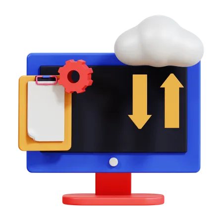 Cloud Service  3D Icon