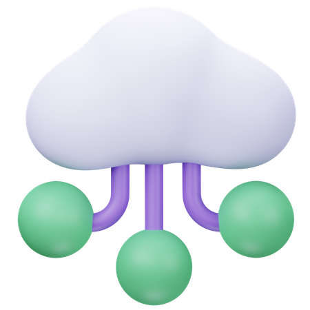 Cloud Service  3D Icon