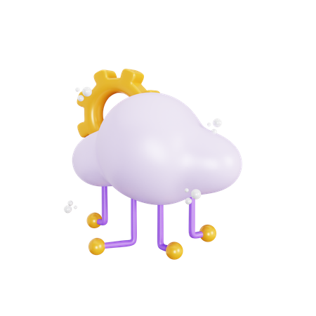 Cloud Service  3D Icon