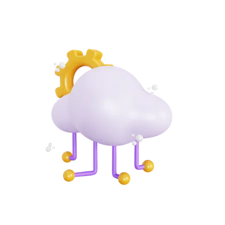 Cloud Service  3D Icon