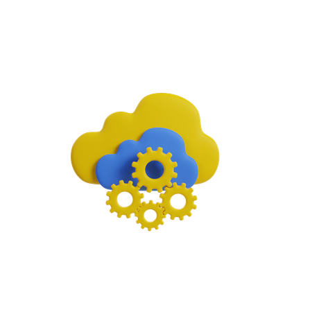 Cloud Service  3D Icon