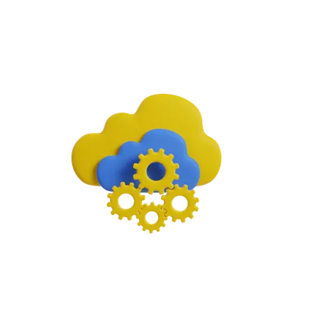 Cloud Service  3D Icon