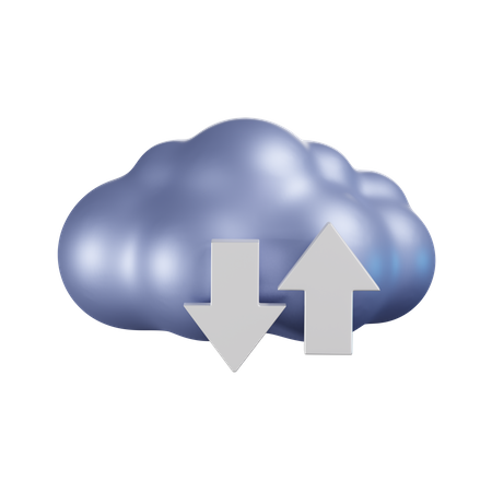 Cloud service 3D Illustration