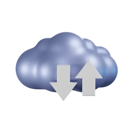 Cloud service 3D Illustration