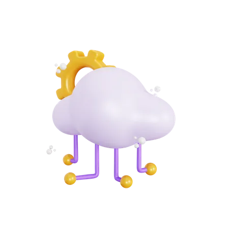 3 D Cloud Hosting Icon Isolated Object 3D Icon