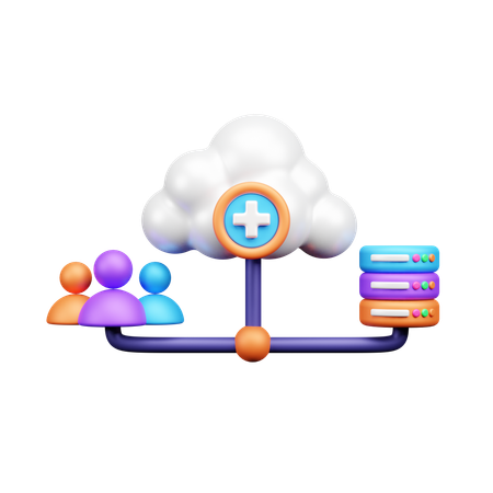 Cloud services  3D Icon