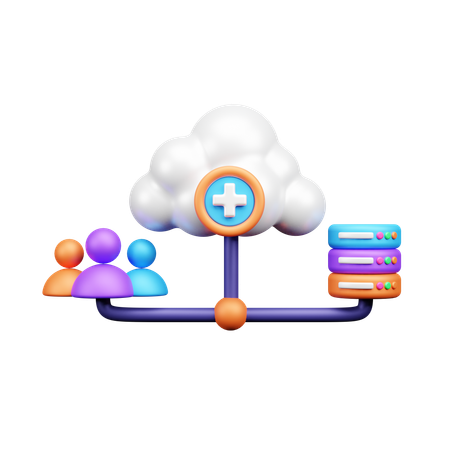 Cloud services  3D Icon