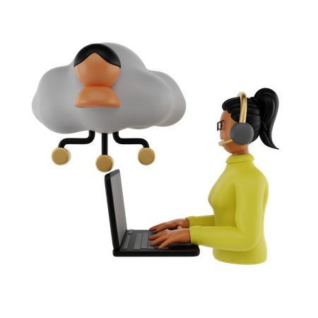 Cloud Services 3D Illustration