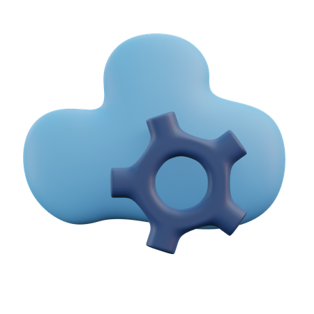 Cloud Setting  3D Icon