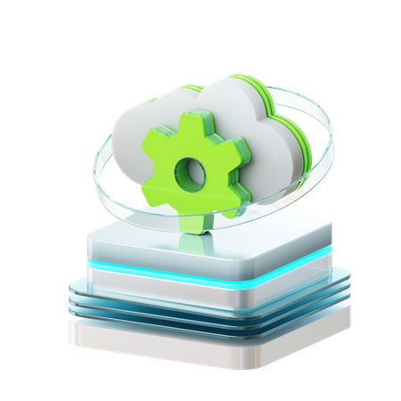 Cloud Setting  3D Icon