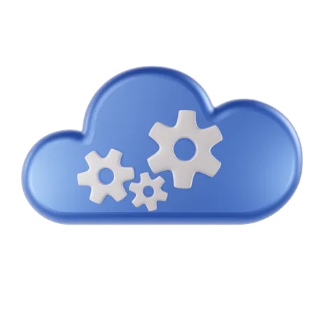 Cloud Setting  3D Icon