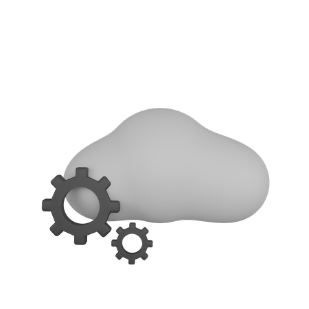 Cloud Setting  3D Icon