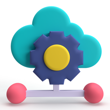 Cloud Setting  3D Icon