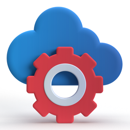 Cloud Setting  3D Icon